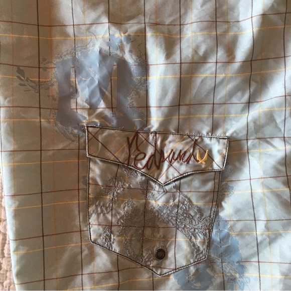 Red Sand Men’s Blue Plaid Swim Board Shorts Size 32 - Picture 4 of 8